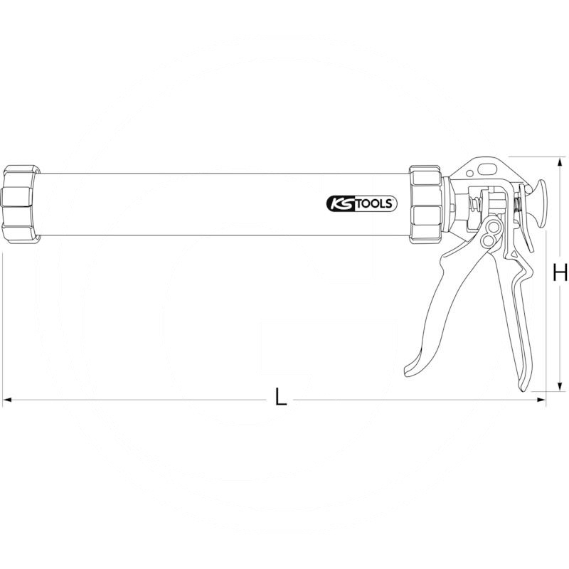 KS Tools Hand cartridge gun 600 ml, 480 mm | zdjęcie nr 2