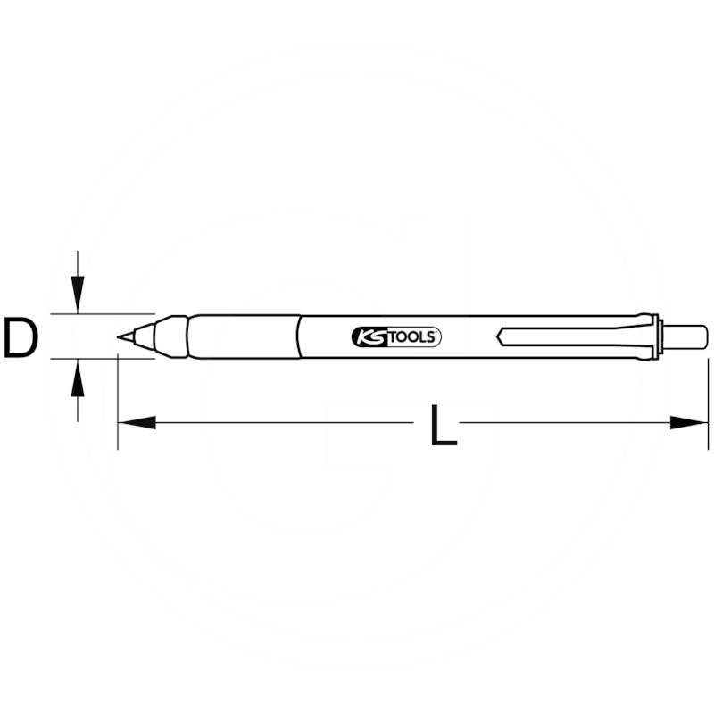 KS Tools Hard metal scriber in ball-point pen form, 160mm | zdjęcie nr 2