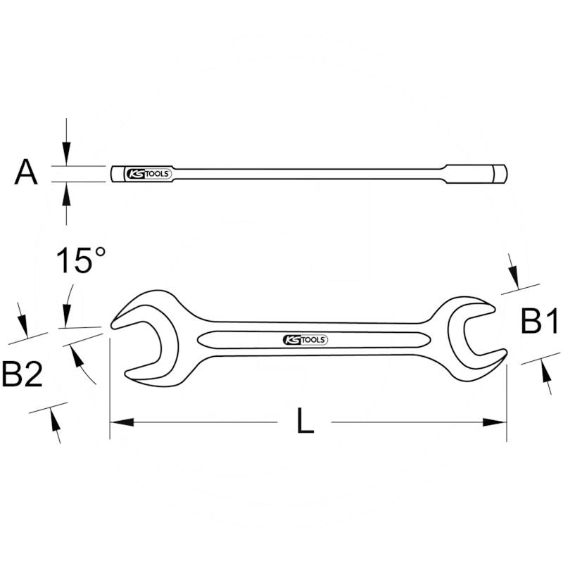 KS Tools HD open end spanner, 30x32mm | zdjęcie nr 2