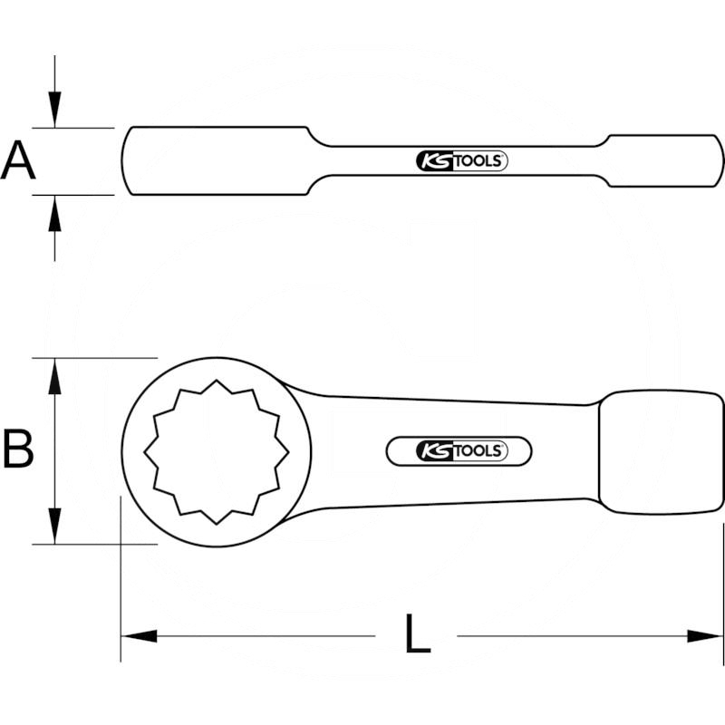 KS Tools HD slogging ring spanner,5.3/4" | zdjęcie nr 2