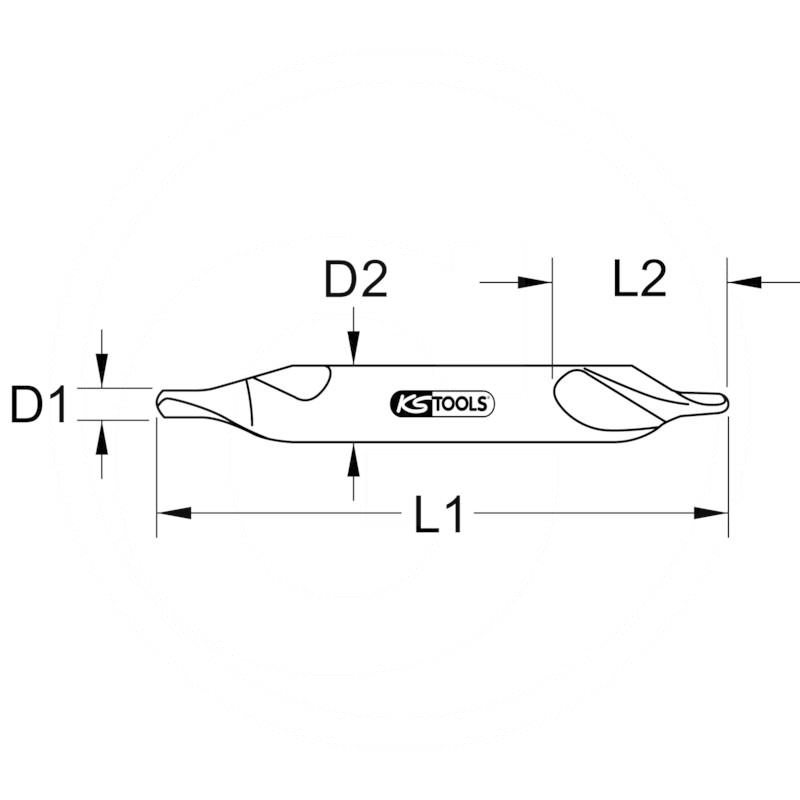 KS Tools HSS centre drill, 4mm | zdjęcie nr 2