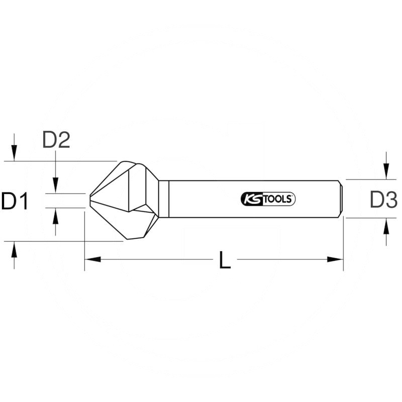 KS Tools HSS Co cone&deburrer, 60°,8mm | zdjęcie nr 2