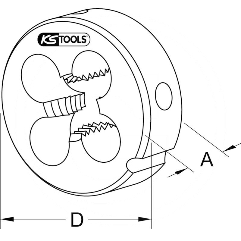KS Tools HSS Co die, M8x1,25 | zdjęcie nr 2