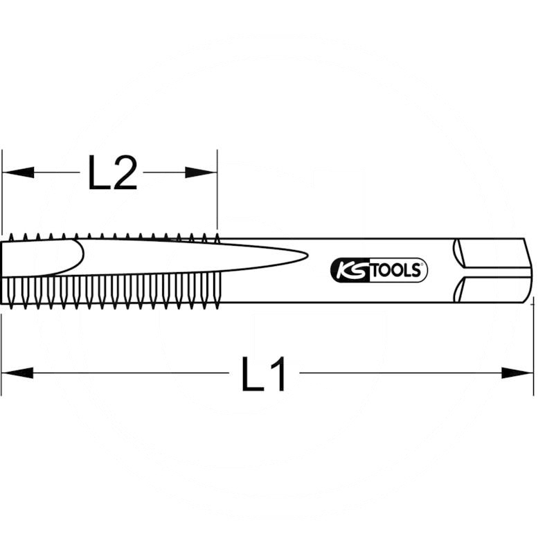 KS Tools HSS Co slitting tap, M6x1 | zdjęcie nr 2