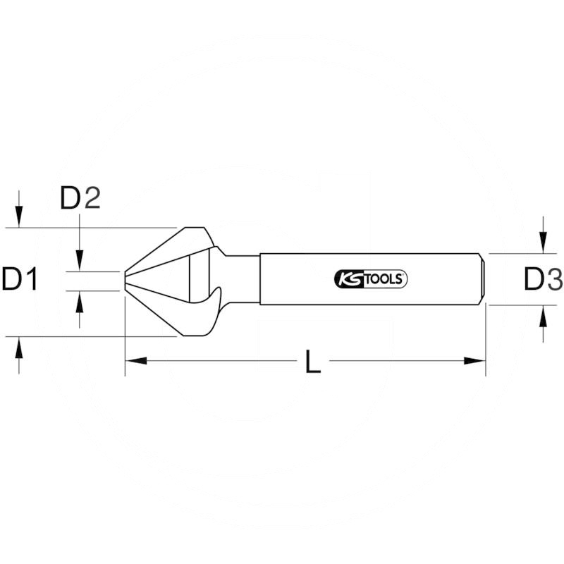 KS Tools HSS cone&deburrer, 90°,20,5mm | zdjęcie nr 2