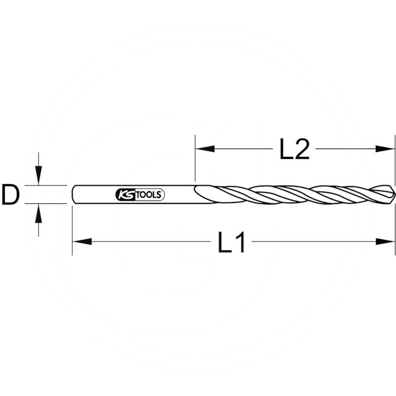 KS Tools HSS-G twist drill long, 5pcs, 10,5mm | zdjęcie nr 2