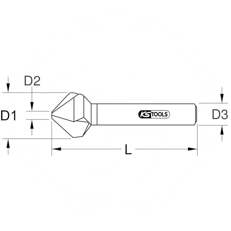 KS Tools HSS TIN cone&deburrer, 90°,13,4mm | zdjęcie nr 2