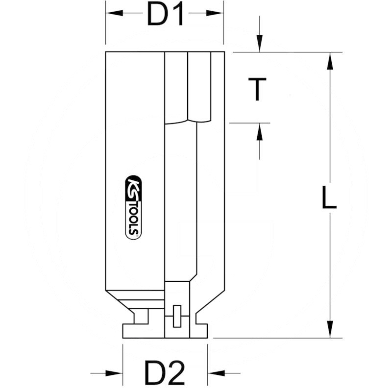 KS Tools Impact socket, deep, 1/2", 16mm | zdjęcie nr 2