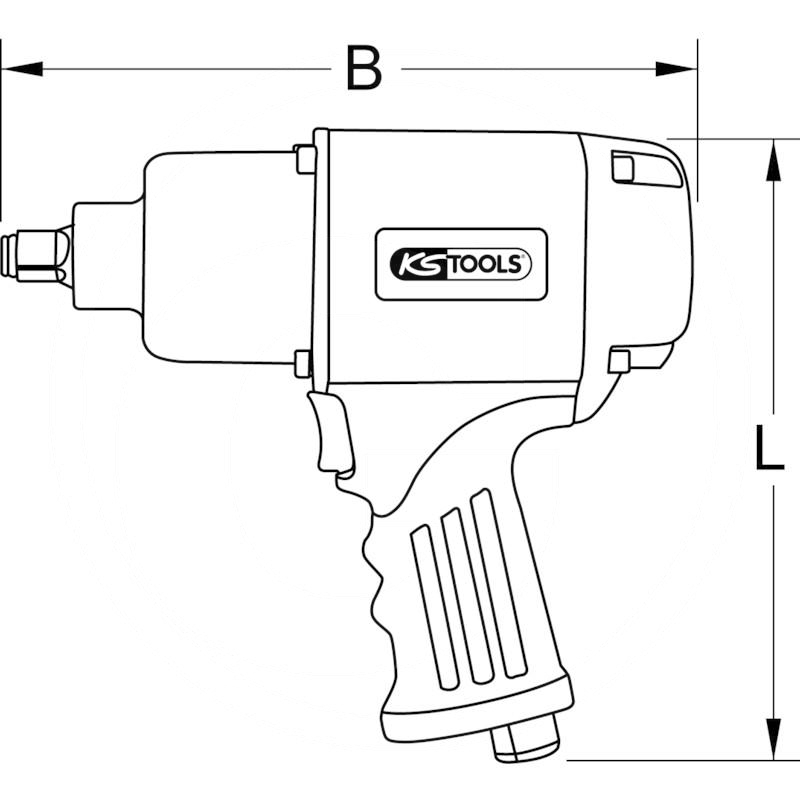 KS Tools Impact wrench, 1/2", 810Nm | zdjęcie nr 2