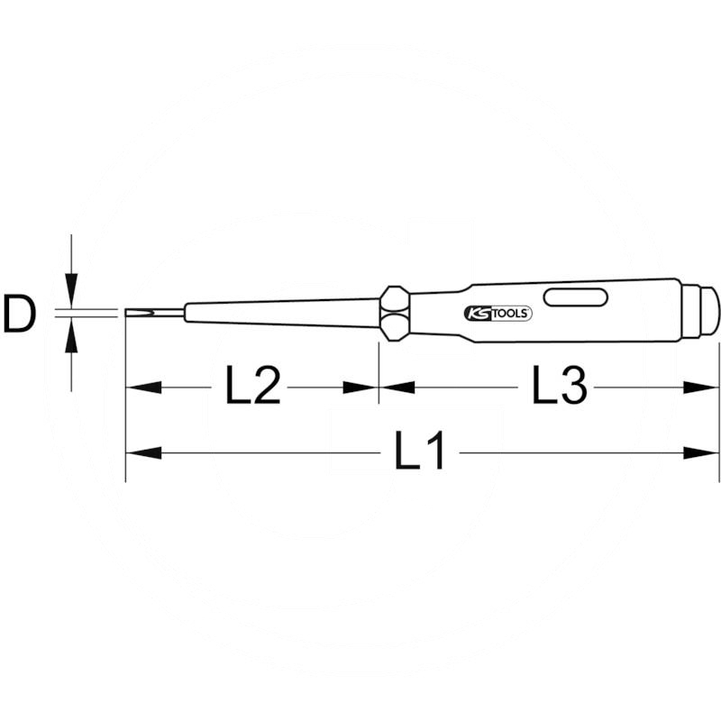 KS Tools Insulated voltage tester 150-250 V, 145mm | zdjęcie nr 2