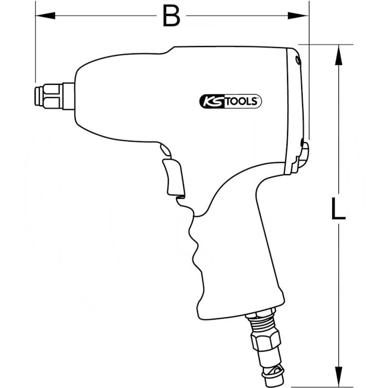 KS Tools MONSTER High Performance Pneumatic impact wrench with noise reducing hose | zdjęcie nr 2
