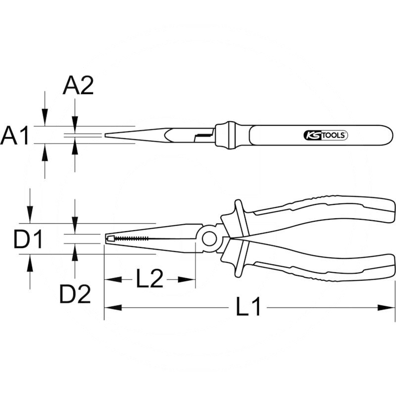 KS Tools Nut cap removal plier, 200mm | zdjęcie nr 2