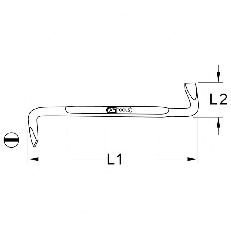 KS Tools Offset screwdriver slotted, 8mm | zdjęcie nr 2