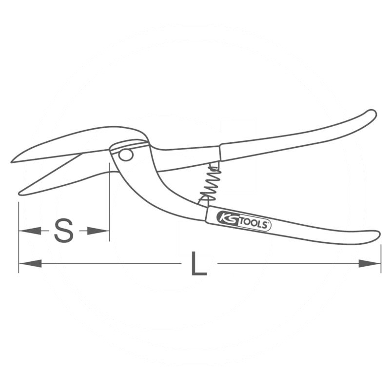 KS Tools Pelican straight cut shears, right handed cut | zdjęcie nr 2