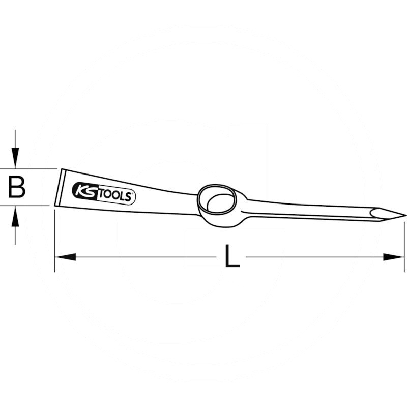 KS Tools Pick axe head, beveled, 570mm | zdjęcie nr 2
