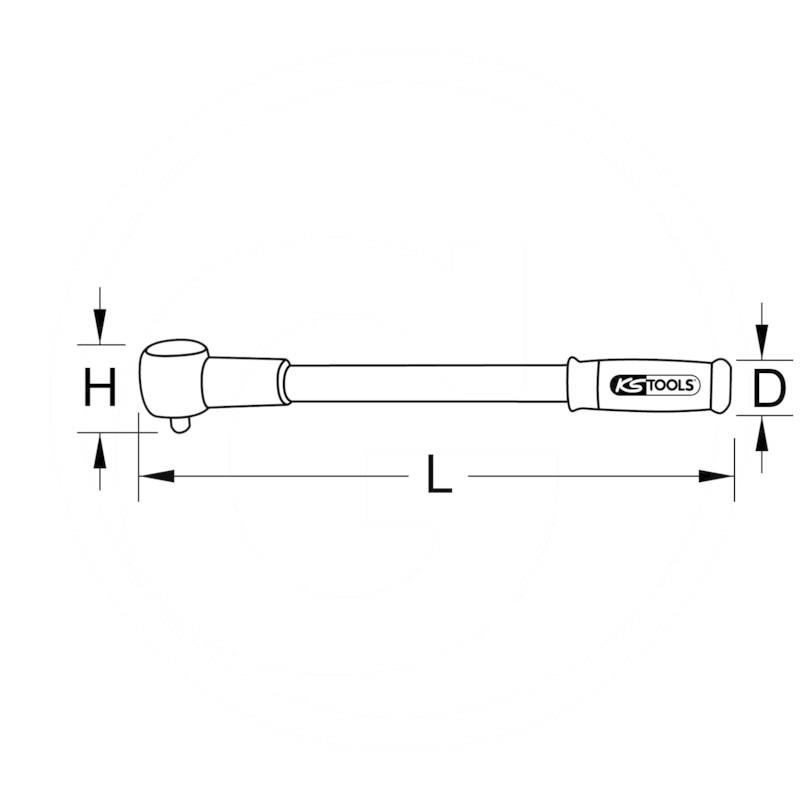 KS Tools Pre set Slipper torque wrench, 15-55Nm | zdjęcie nr 2