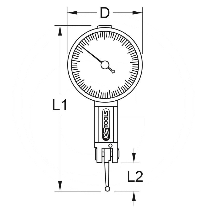KS Tools Precision-dial indicator gauge with zero setting 0 - 0.08 mm | zdjęcie nr 2