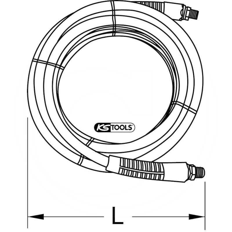 KS Tools PU compressed air spiral hose, Ø 6x9mm | zdjęcie nr 2