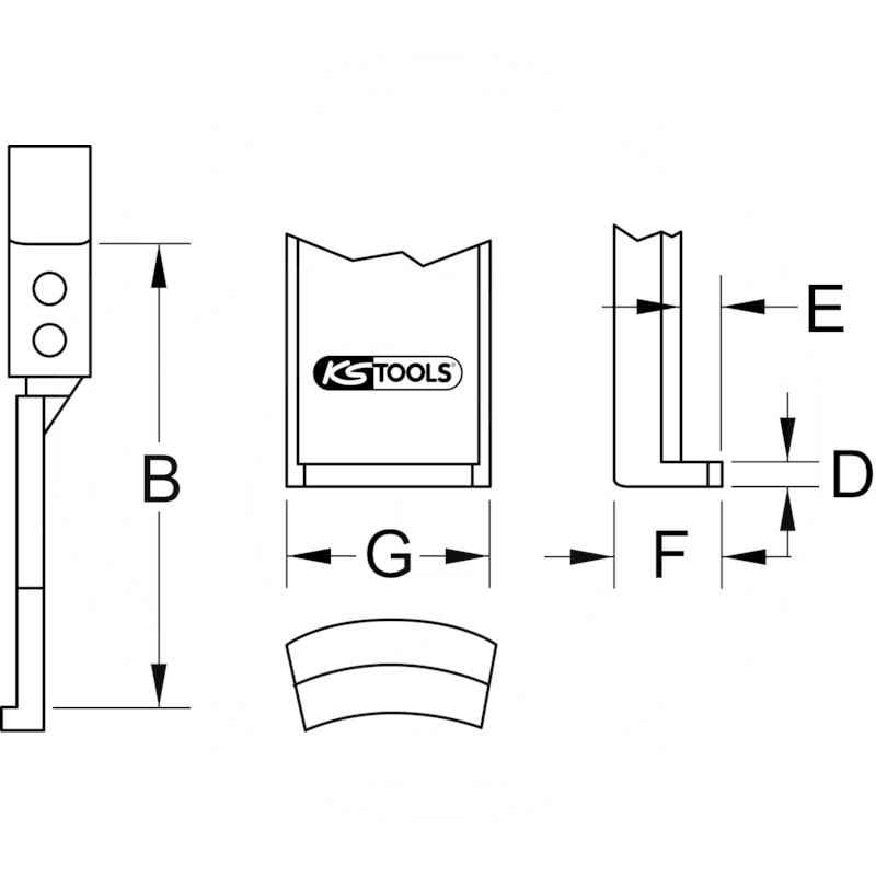 KS Tools Puller leg, pair, 85-120mm | zdjęcie nr 2