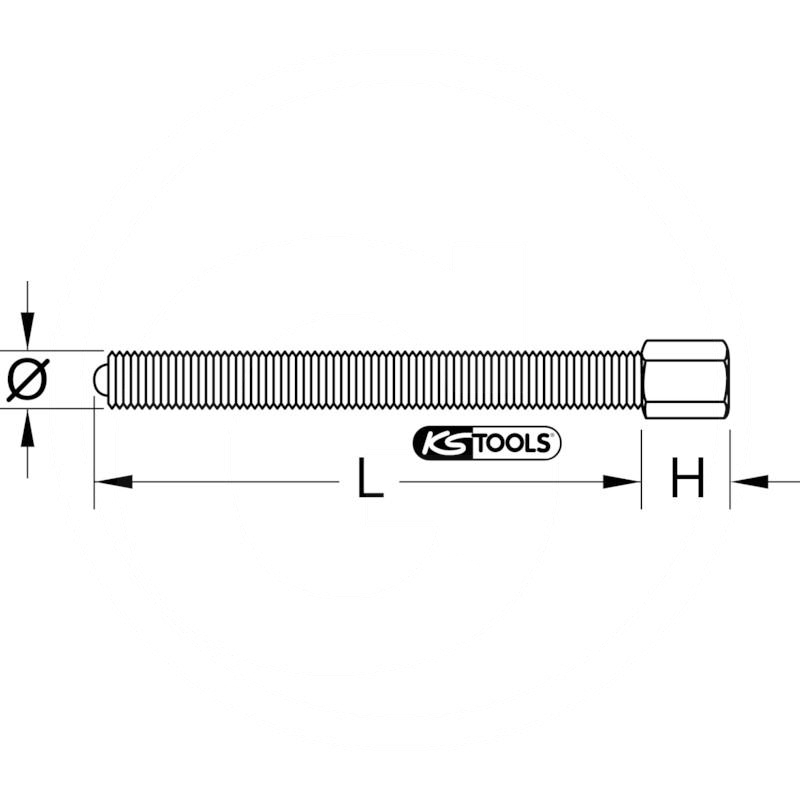KS Tools Puller screw, 17mm,M14x1,5x250mm | zdjęcie nr 2