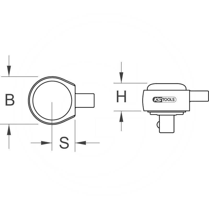 KS Tools QC head reversible ratchet, 9x12mm, 1/4" | zdjęcie nr 2