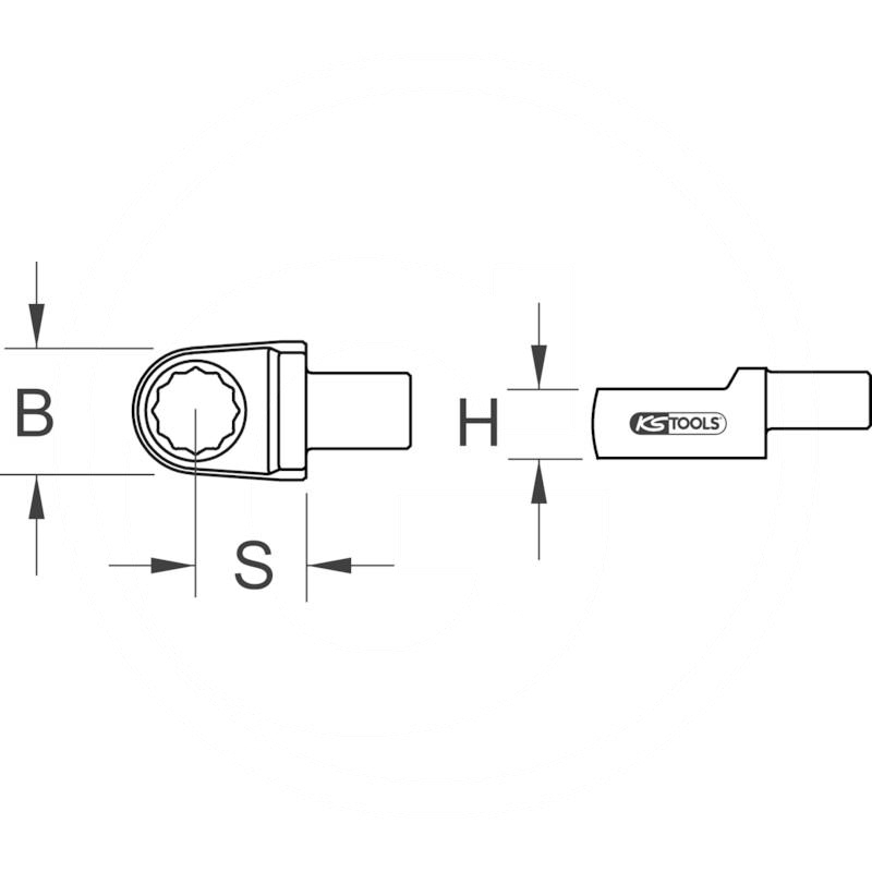 KS Tools QC head, ring spanner, 9x12mm, 13mm | zdjęcie nr 2