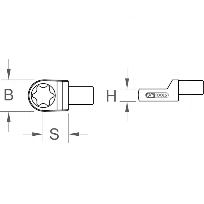 KS Tools QC head TX spanner, 14x18mm, E14 | zdjęcie nr 2