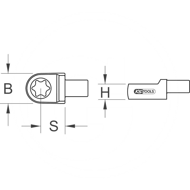 KS Tools QC head TX spanner, 9x12mm, E6 | zdjęcie nr 2