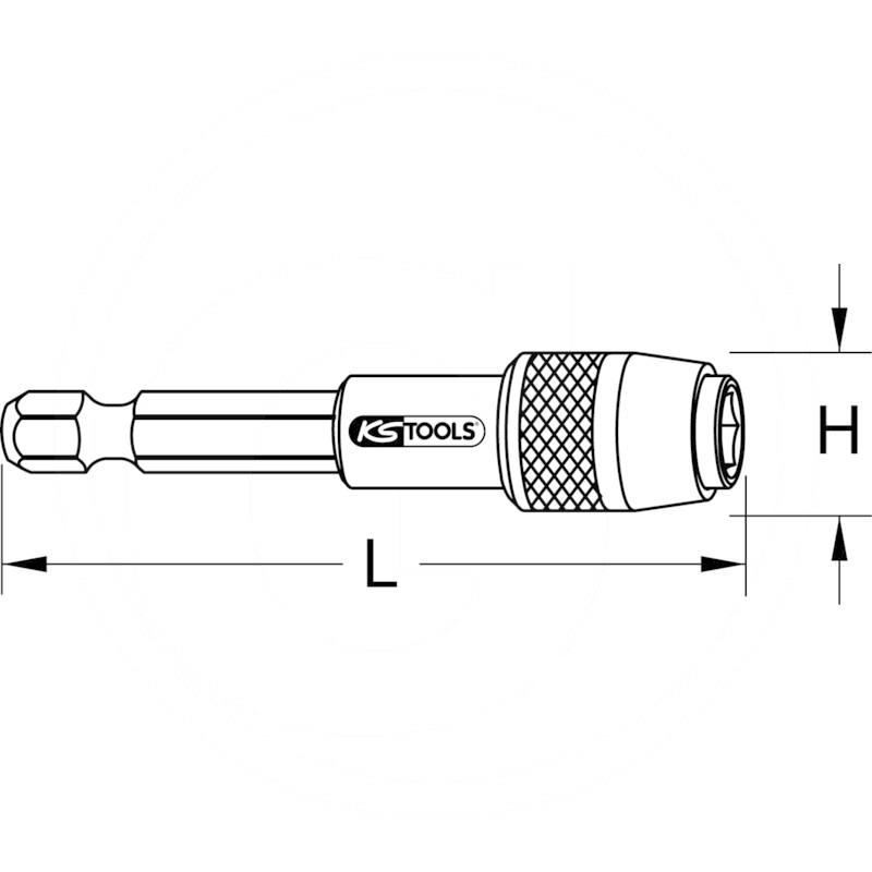 KS Tools Quick change bit holder, 1/4", 50mm | zdjęcie nr 2