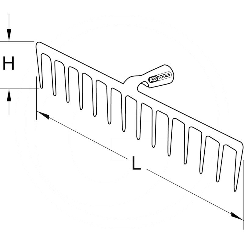 KS Tools Rake, 400mm | zdjęcie nr 2