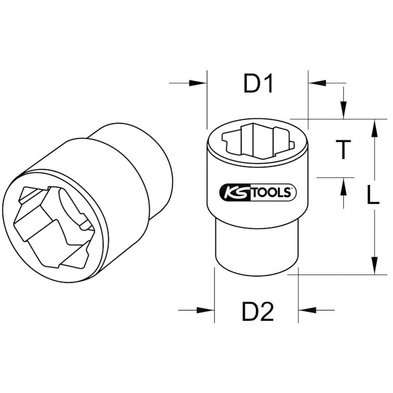KS Tools Rescue socket 3/8" | zdjęcie nr 2