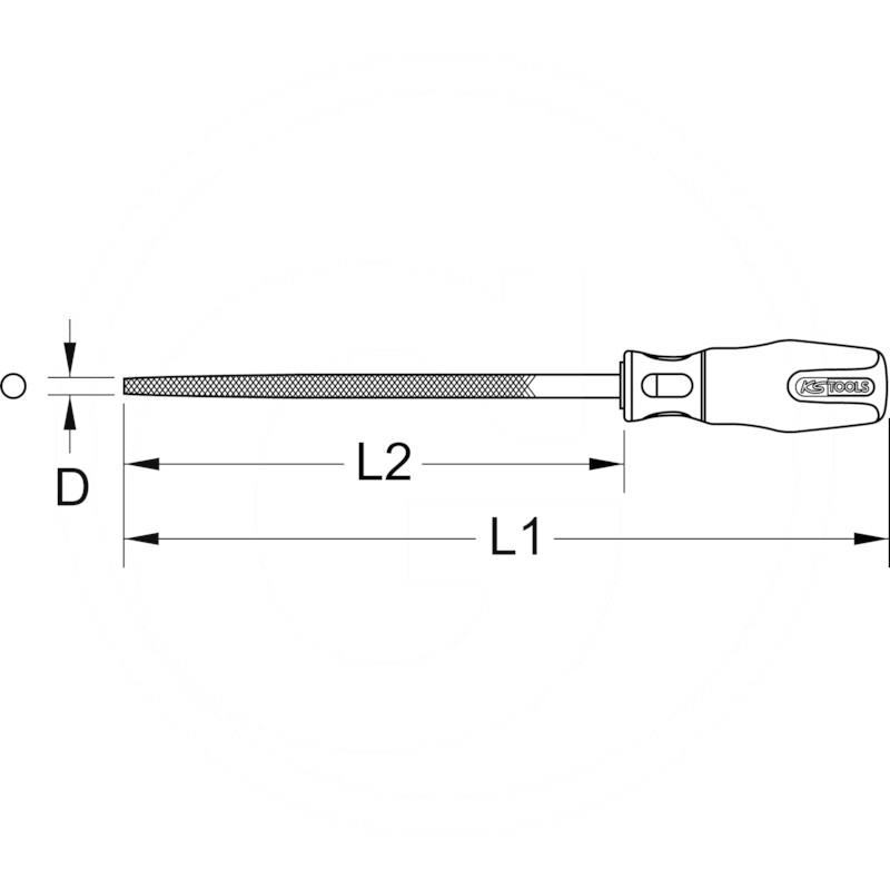 KS Tools Round file, cut1, 150 | zdjęcie nr 2
