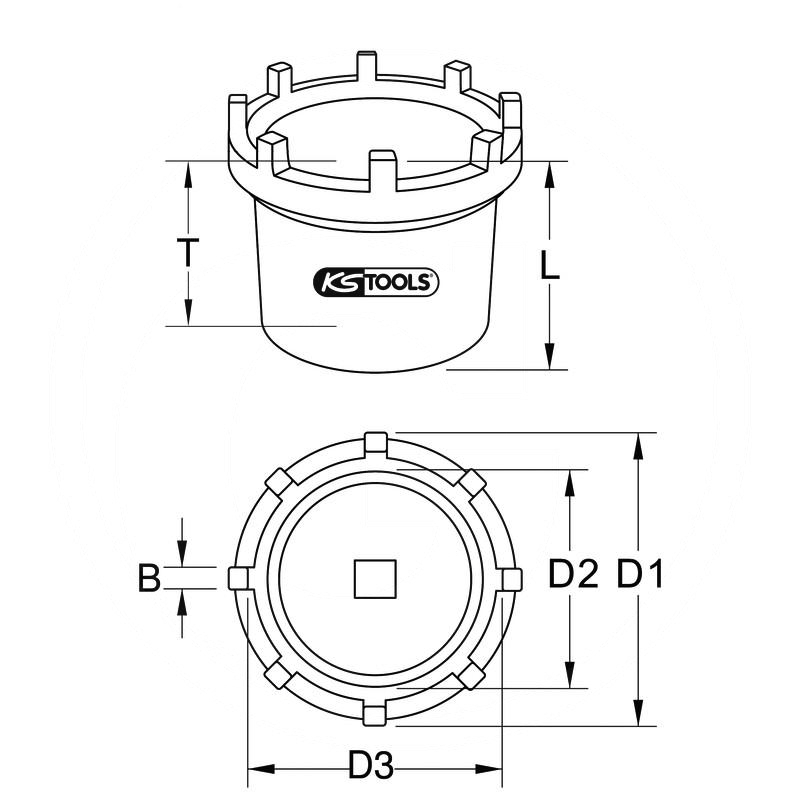 KS Tools SCANIA (420) AXLE HUB NUT | zdjęcie nr 2