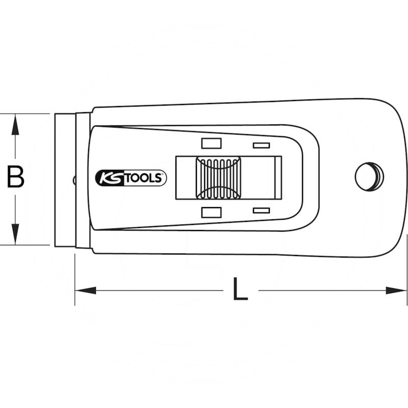 KS Tools Scraper, metal body, 39x110mm | zdjęcie nr 2