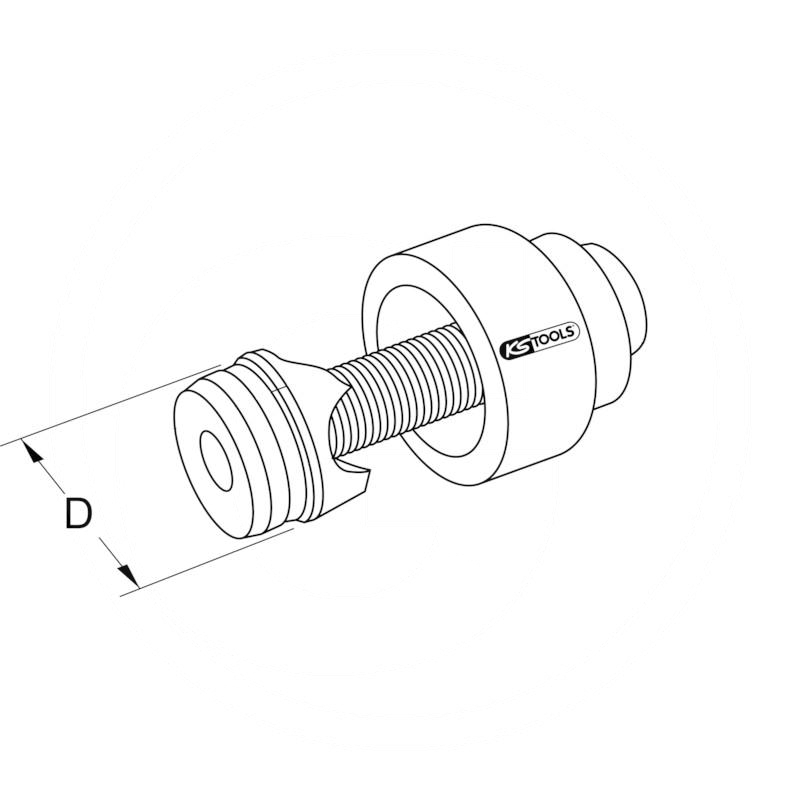 KS Tools Screw hole punch, chip break, 28.3mm | zdjęcie nr 2