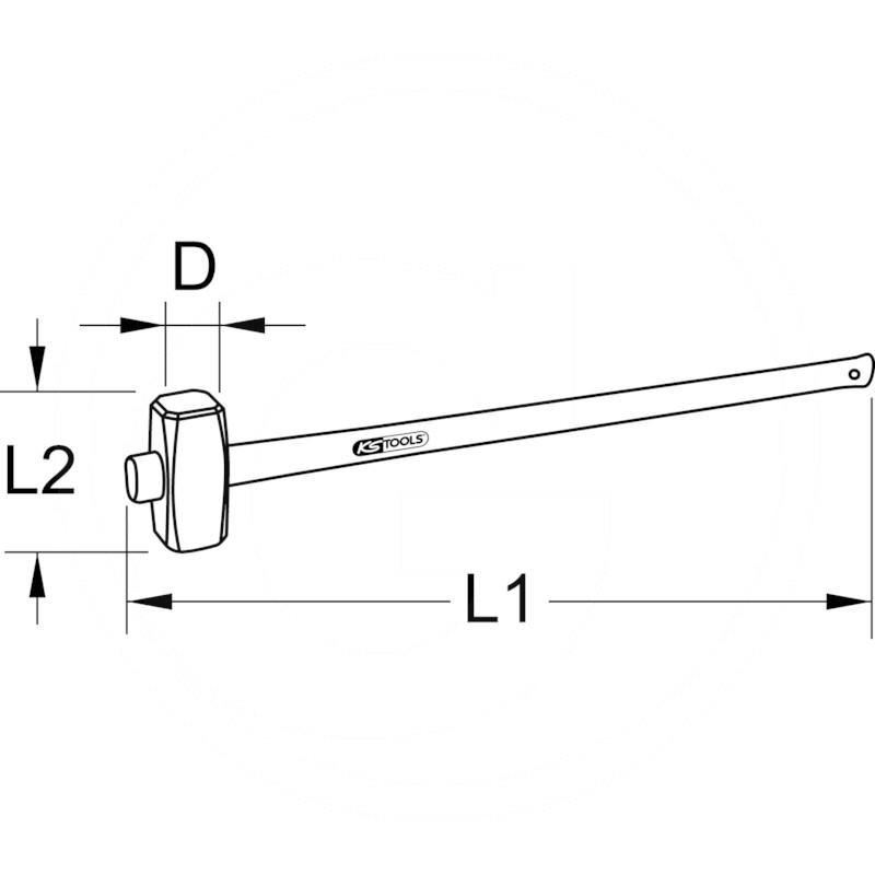 KS Tools Sledgehammer with fibreglass handle | zdjęcie nr 2