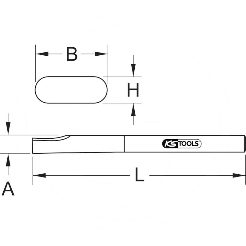 KS Tools Sliiting chisel no grip, 300mm | zdjęcie nr 2