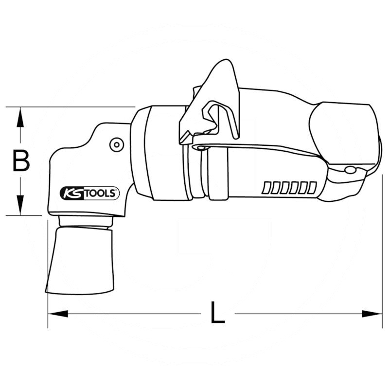 KS Tools SlimPOWER mini pneumatic grinding machine for small pads | zdjęcie nr 2