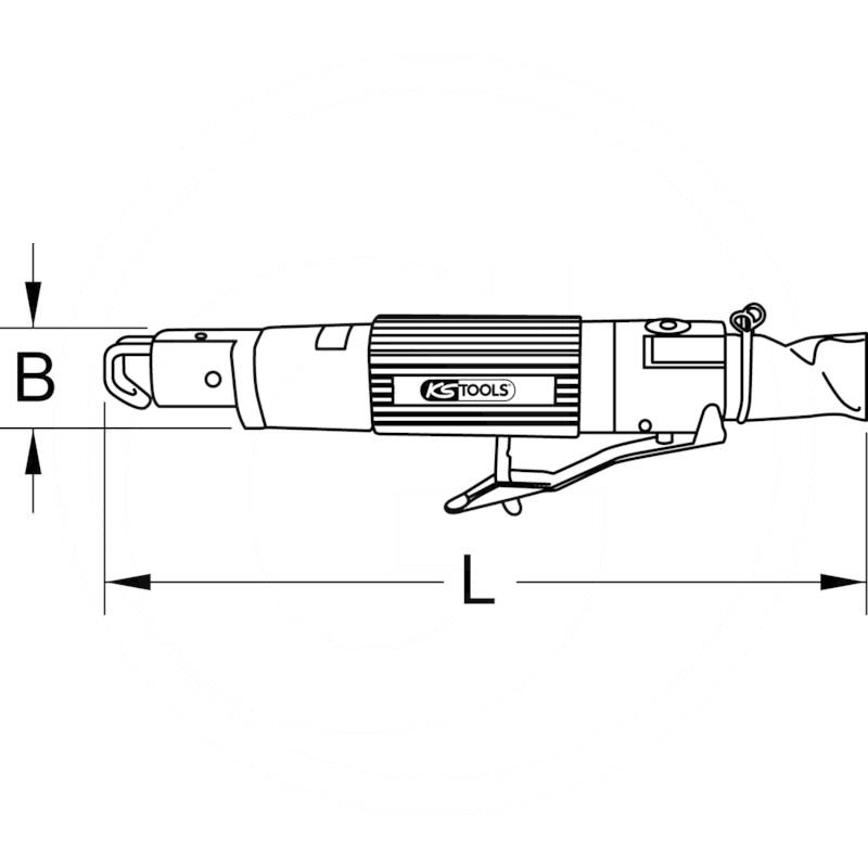KS Tools SlimPOWER pneumatic reciprocating bodywork key hole saw | zdjęcie nr 2