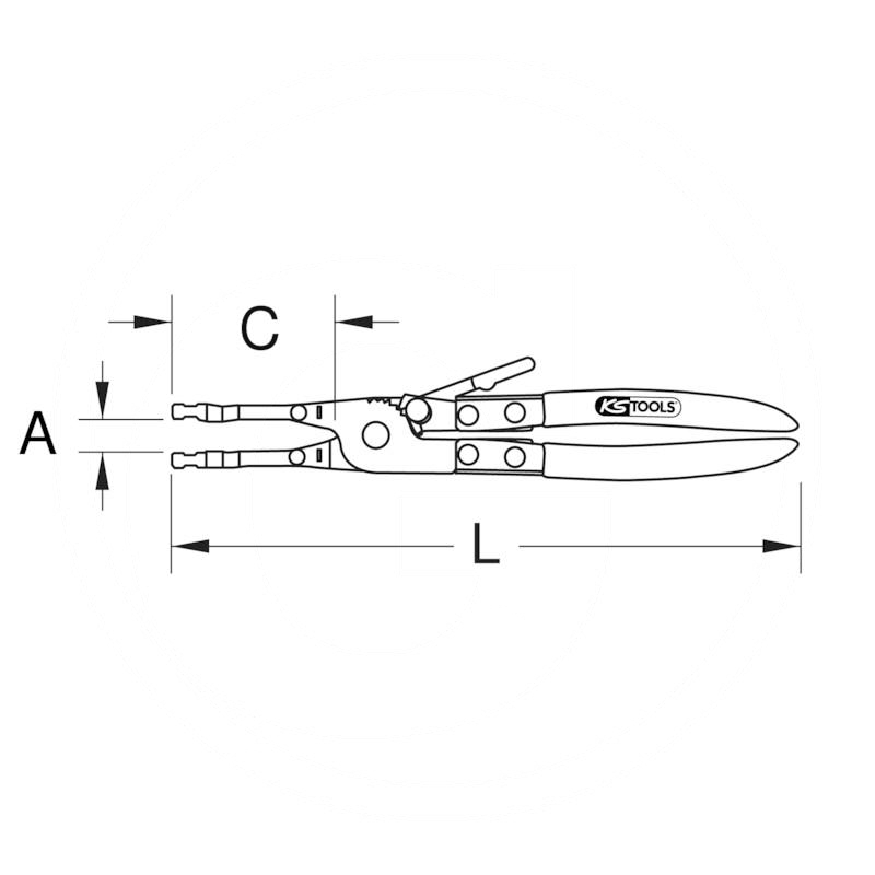 KS Tools Solder strand-holding tongs, 245mm | zdjęcie nr 2