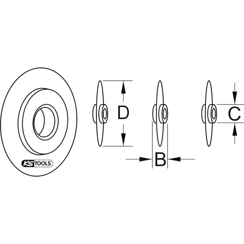 KS Tools Spare cutting wheel f.pipecutters,25.6mm | zdjęcie nr 2