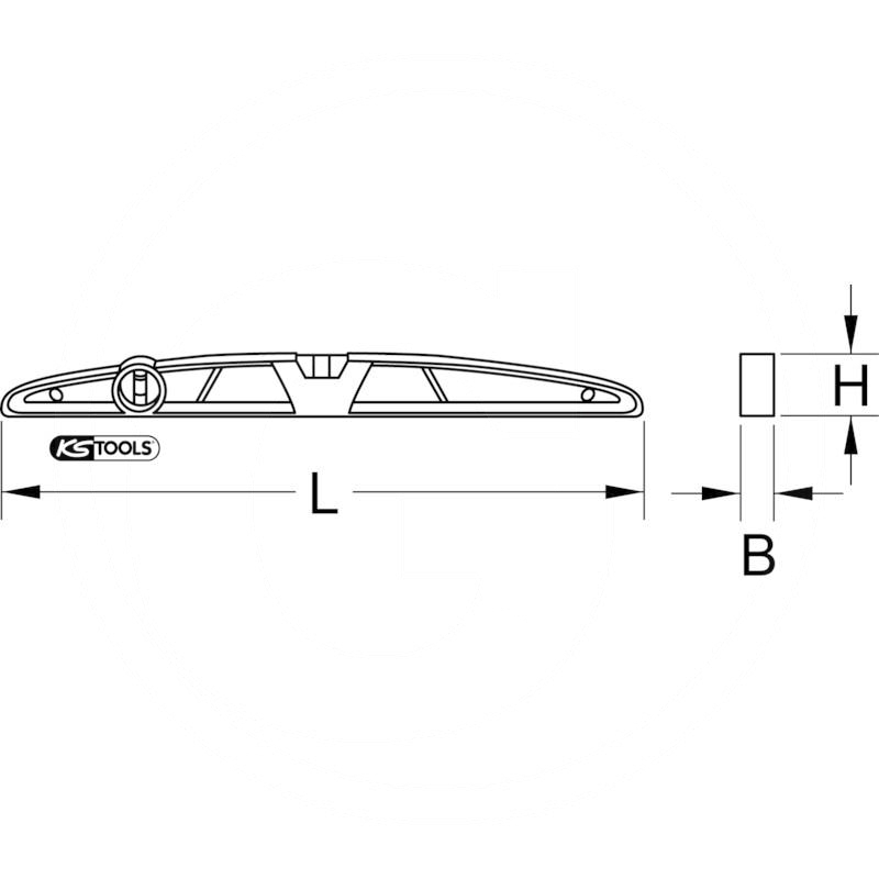 KS Tools Spirit level, alu torpedo form, 500mm | zdjęcie nr 2
