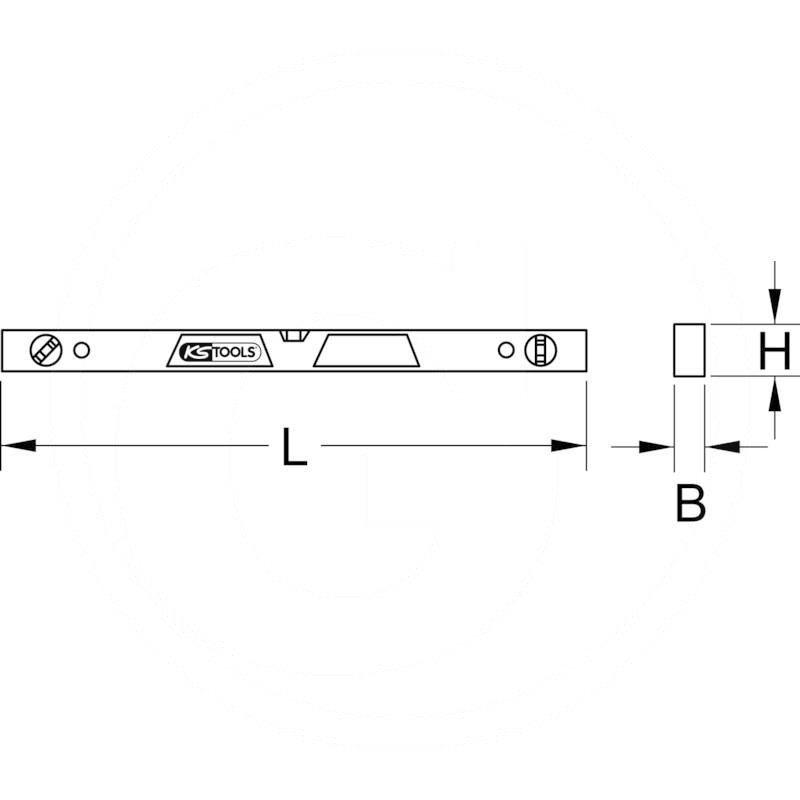 KS Tools Spirit level, aluminium, 400mm | zdjęcie nr 2