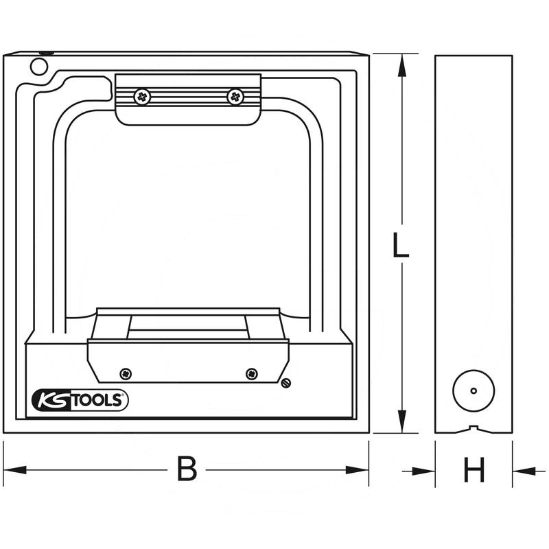 KS Tools Spirit level with a frame, 200 mm | zdjęcie nr 2