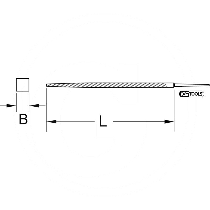 KS Tools Square bastard insert, form D, 150mm | zdjęcie nr 2