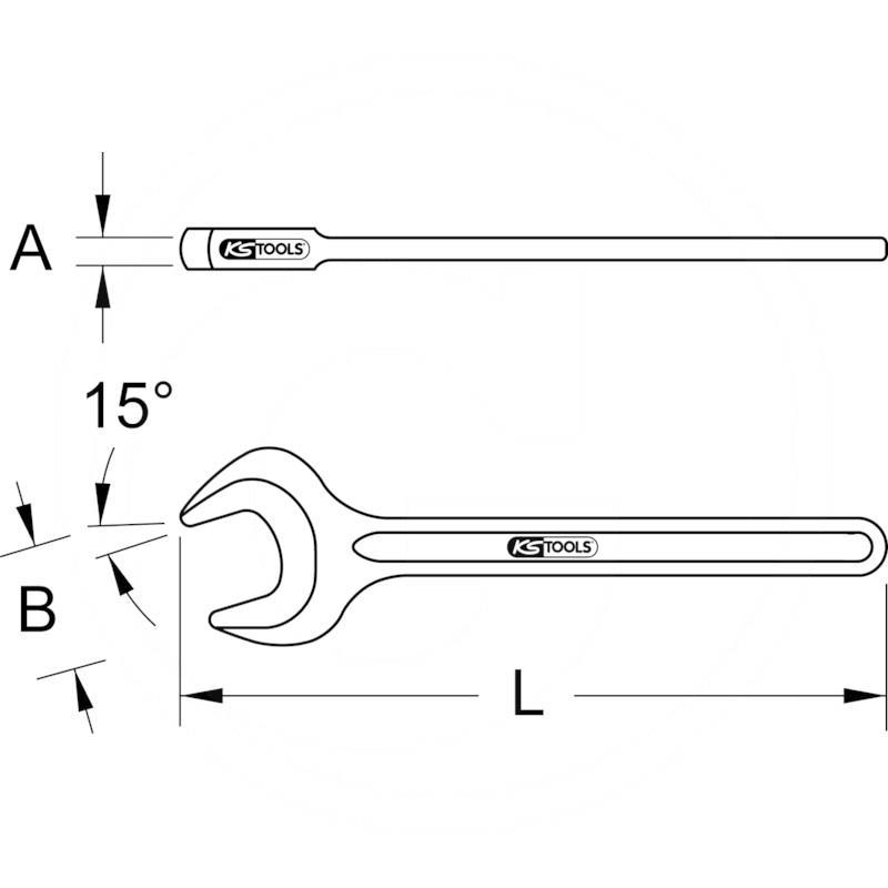 KS Tools STAINLESS single jaw wrench, 70mm | zdjęcie nr 2