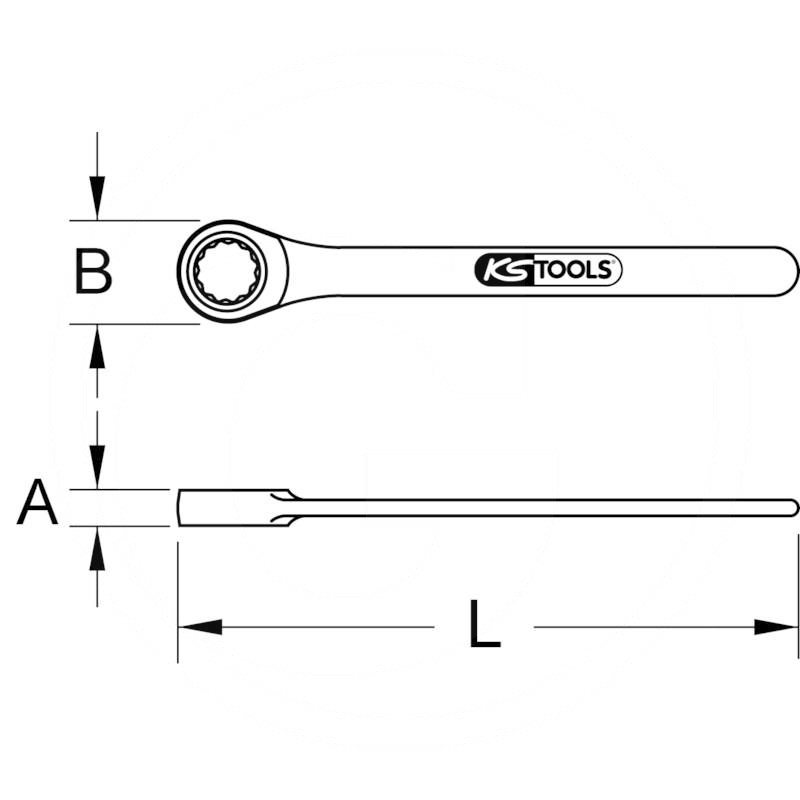 KS Tools STAINLESS single ring wrench, 34mm, 45° angled | zdjęcie nr 2