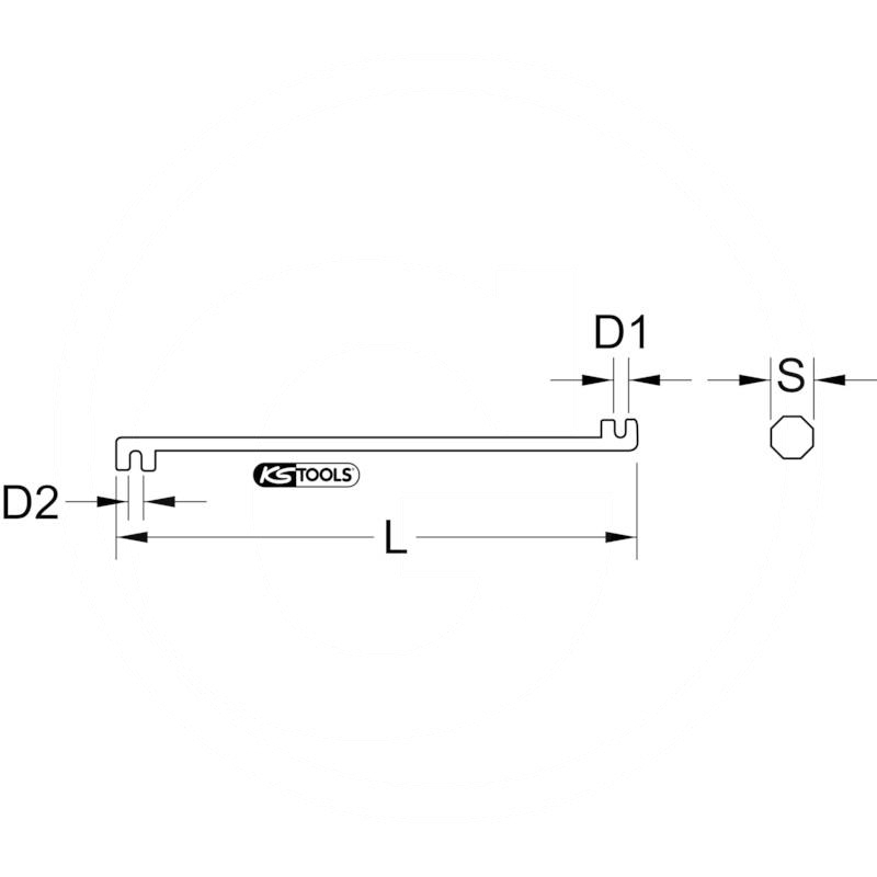 KS Tools Steel reinforcement rod, 6+8mm | zdjęcie nr 2