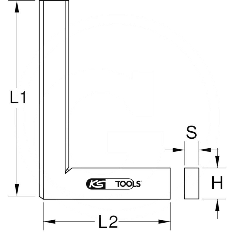 KS Tools Steel square, 300mm | zdjęcie nr 2