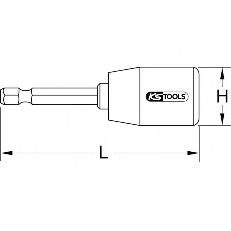 KS Tools Stud driver f.drills 1/4", M10 | zdjęcie nr 2